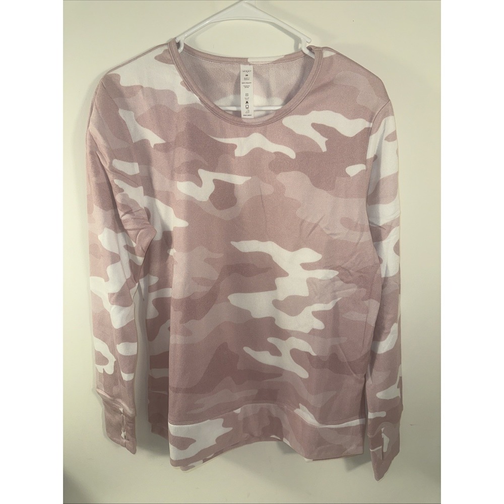 Vogo Pink Camo‎ Crewneck Long Sleeve Sweatshirt Women's M Polyester